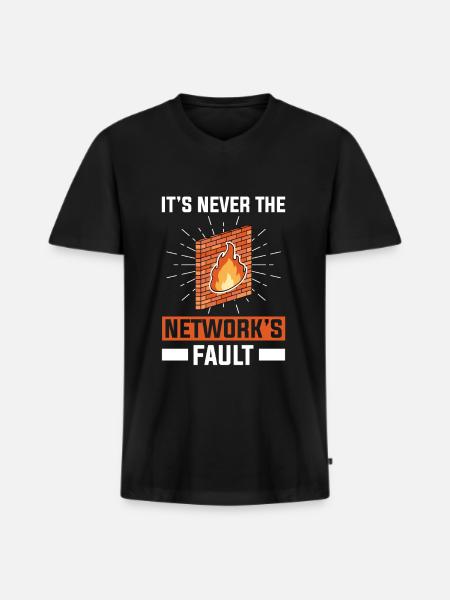 Netzwerkadministrator Systemadministrator Netzwerk - Männer Premium Bio T-Shirt mit V-Ausschnitt - Schwarz