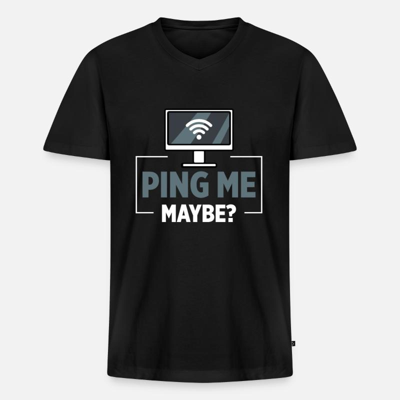 Netzwerkadministrator Systemadministrator Netzwerk - Männer Premium Bio T-Shirt mit V-Ausschnitt - Schwarz