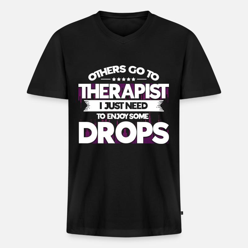 Rave Raver Dubstep Geschenk - Männer Premium Bio T-Shirt mit V-Ausschnitt - Schwarz