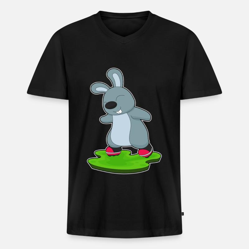 Hase Rollers Rollers - T-shirt encolure en V Premium bio Homme - noir