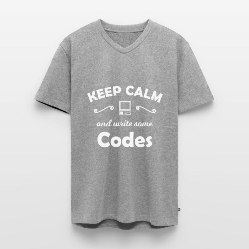 Programmeur de code T-shirt encolure en V Premium bio Homme