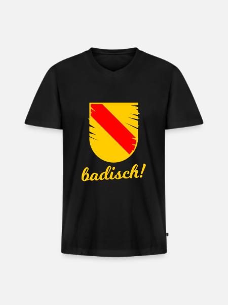 Die Badner im Südwesten - Männer Premium Bio T-Shirt mit V-Ausschnitt - Schwarz