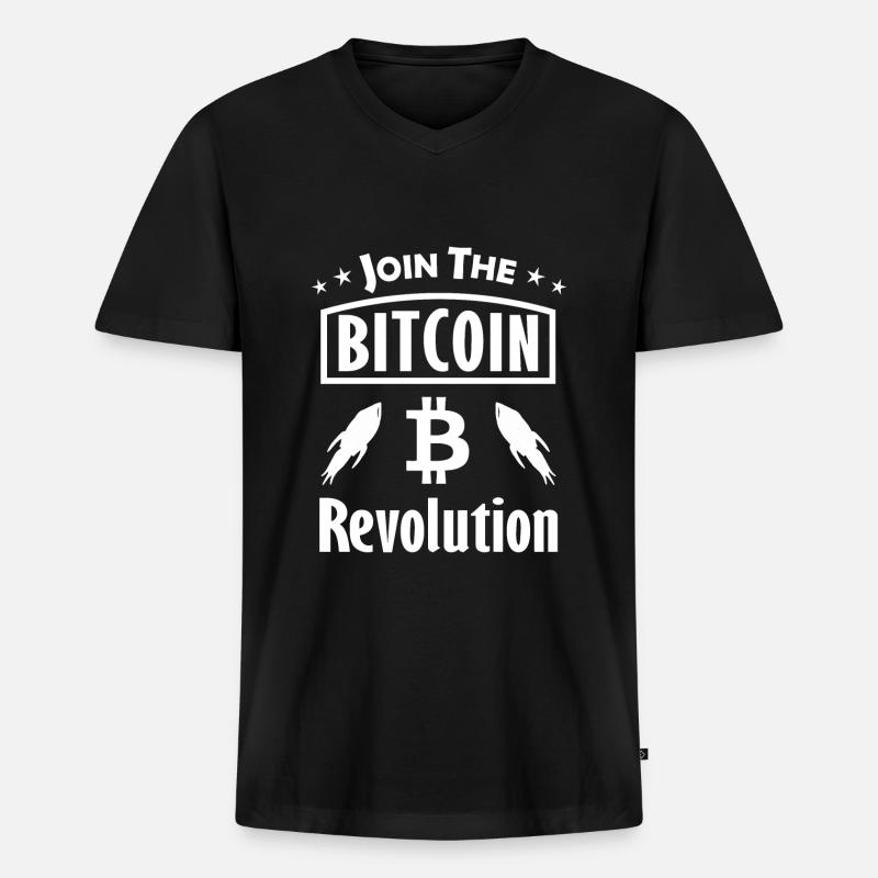 Das Bitcoin Experiment - Männer Premium Bio T-Shirt mit V-Ausschnitt - Schwarz