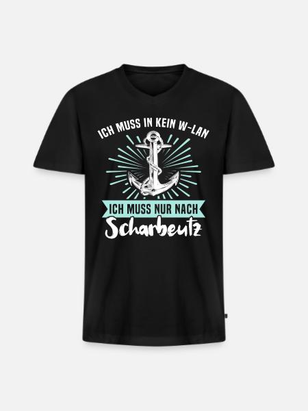 Scharbeutz Sprüche Scharbeutzer Spruch - Männer Premium Bio T-Shirt mit V-Ausschnitt - Schwarz