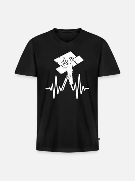 Drywall drywall fitter drywall - Men's Premium Organic T-shirt with V-neck - black