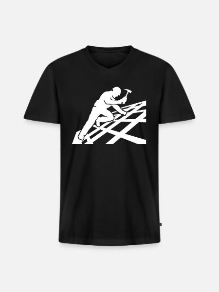 Roofing motif roofing ceilings - Men's Premium Organic T-shirt with V-neck - black