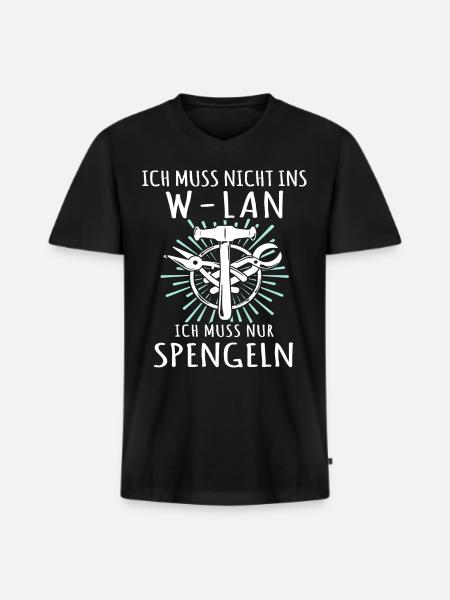 Spengler Beruf Bauspengler - Männer Premium Bio T-Shirt mit V-Ausschnitt - Schwarz