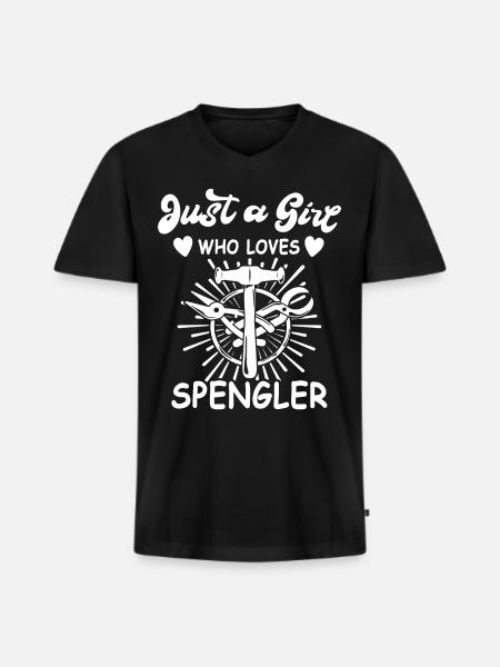 Spengler profession Construction plumber sayings - Men's Premium Organic T-shirt with V-neck - black