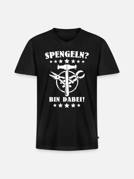 Spengler Spengeln Karosseriespengler - Männer Premium Bio T-Shirt mit V-Ausschnitt - Schwarz