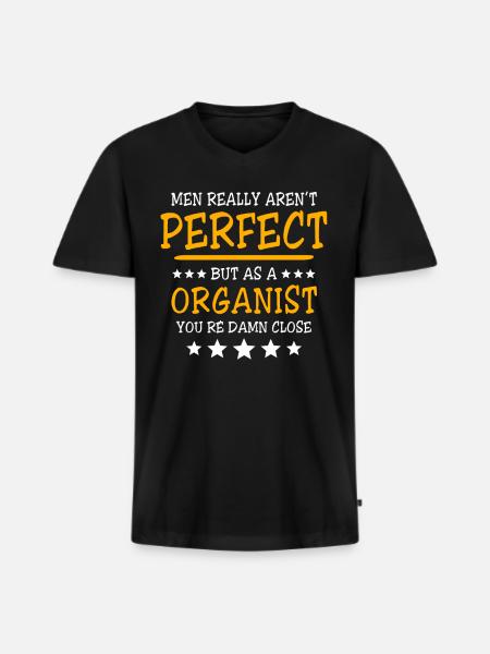 Organiste Orgue - T-shirt encolure en V Premium bio Homme - noir