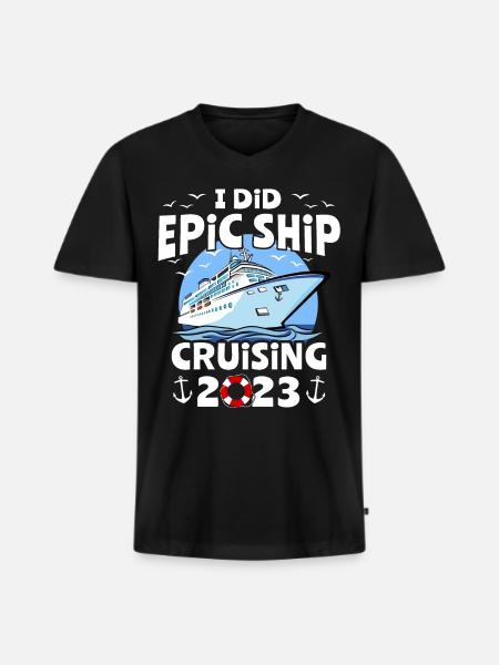 Cruise 2023 Cruise Ship - Men's Premium Organic T-shirt with V-neck - black