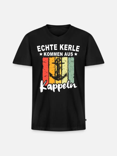 Kappeln Sprüche Kappelner Spruch - Männer Premium Bio T-Shirt mit V-Ausschnitt - Schwarz