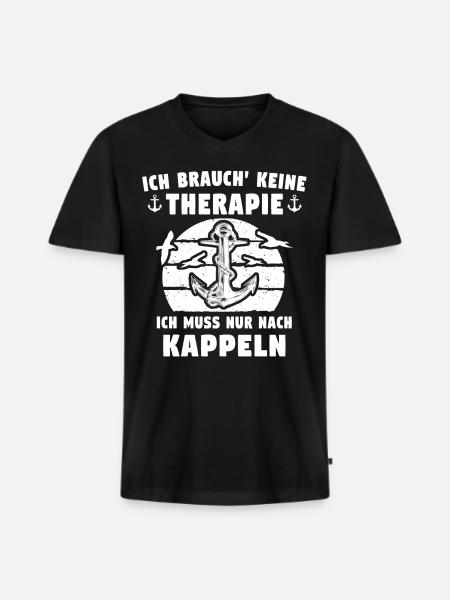 Kappeln Sprüche Kappelner - Männer Premium Bio T-Shirt mit V-Ausschnitt - Schwarz