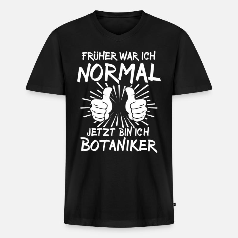 Botaniker - Männer Premium Bio T-Shirt mit V-Ausschnitt - Schwarz