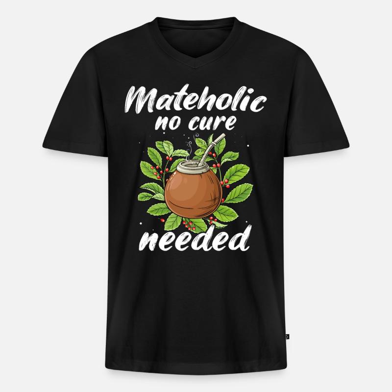 Mate Tee - Männer Premium Bio T-Shirt mit V-Ausschnitt - Schwarz