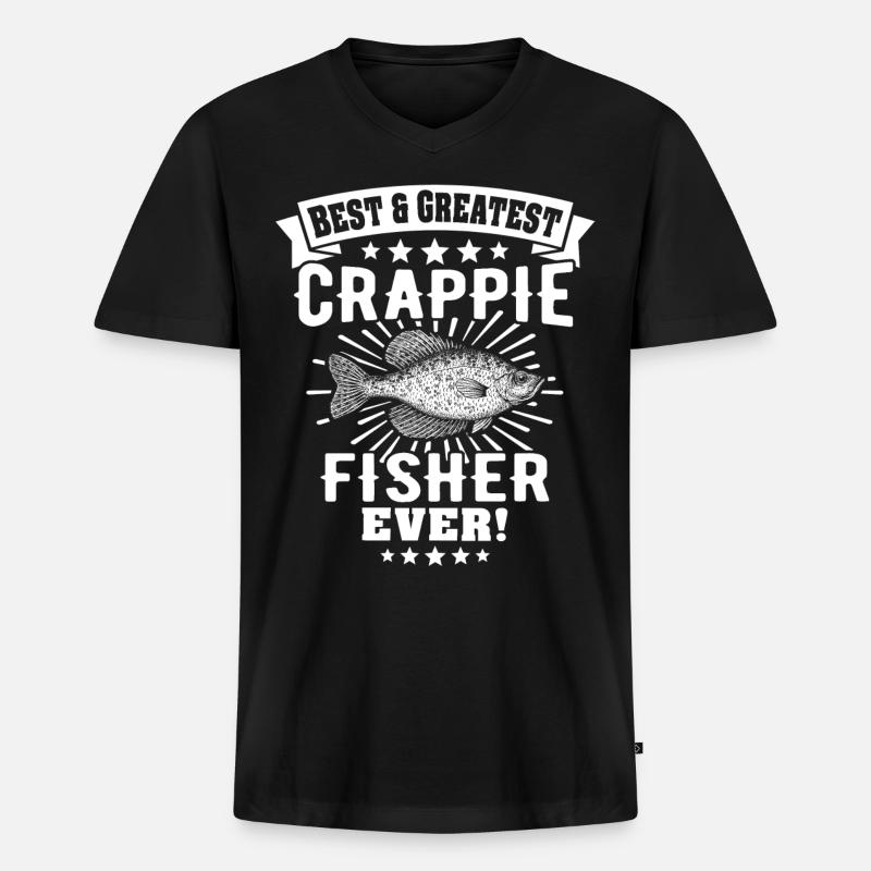 Sonnenbarsch Crappie Fish - Männer Premium Bio T-Shirt mit V-Ausschnitt - Schwarz