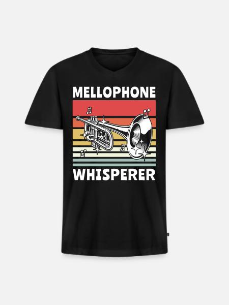 Mellophone Musician - Men's Premium Organic T-shirt with V-neck - black