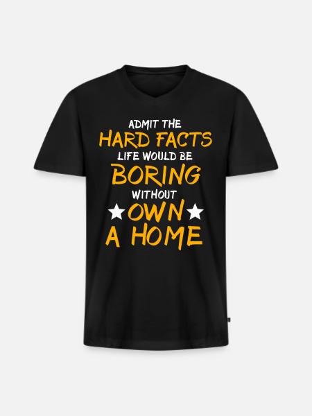 Homeowner New Home - Männer Premium Bio T-Shirt mit V-Ausschnitt - Schwarz