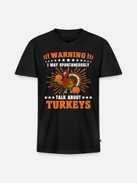 Turkey Saying - Men's Premium Organic T-shirt with V-neck - black