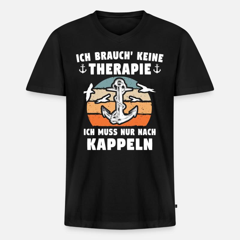 Kappeln Sprüche - Männer Premium Bio T-Shirt mit V-Ausschnitt - Schwarz