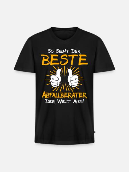 Abfallberater Geschenkidee - Männer Premium Bio T-Shirt mit V-Ausschnitt - Schwarz