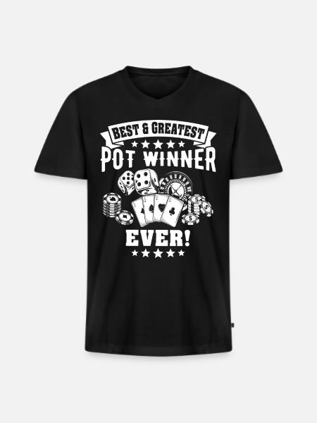 Casino - Men's Premium Organic T-shirt with V-neck - black