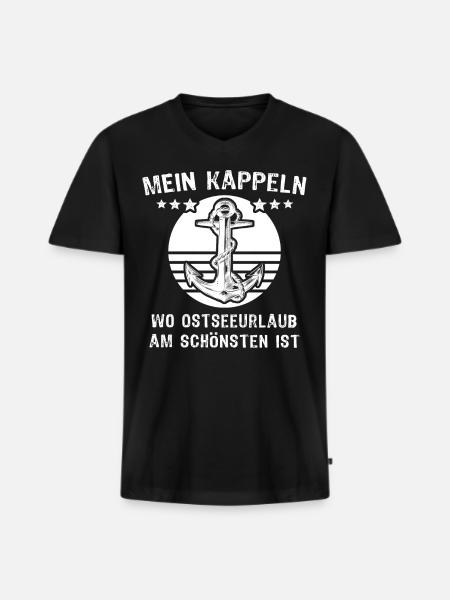 Kappeln Sprüche Kappelner - Männer Premium Bio T-Shirt mit V-Ausschnitt - Schwarz