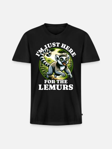 Lemur Madagascar Lemurs - Men's Premium Organic T-shirt with V-neck - black
