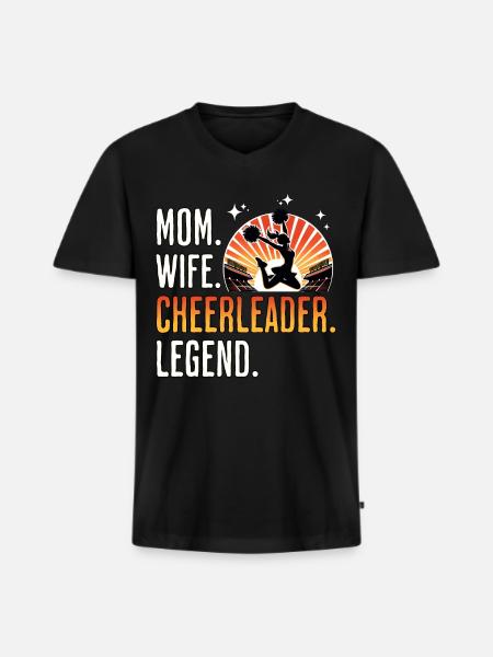 Cheerleader Cheerleading - Männer Premium Bio T-Shirt mit V-Ausschnitt - Schwarz