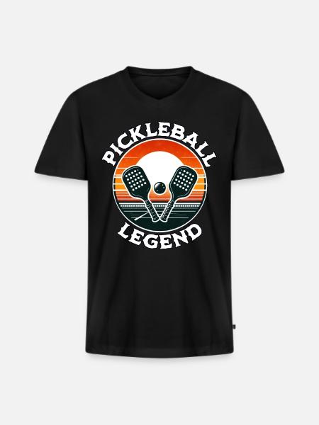 Pickleball Legend - Men's Premium Organic T-shirt with V-neck - black