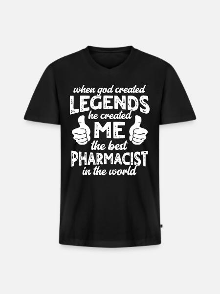 Best Pharmacist Legend - Men's Premium Organic T-shirt with V-neck - black