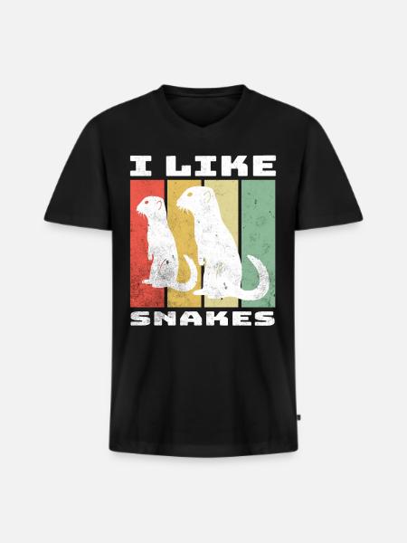 Dictons de suricate - T-shirt encolure en V Premium bio Homme - noir