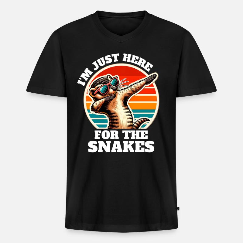 Mangusten Sprüche - Männer Premium Bio T-Shirt mit V-Ausschnitt - Schwarz