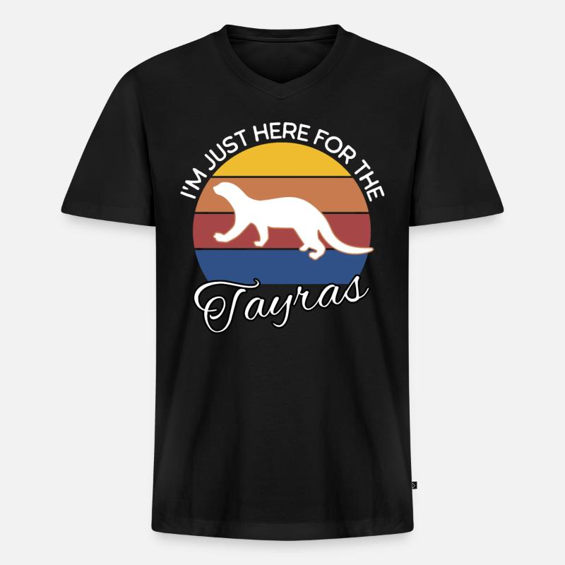 Lustige Marder Sprüche - Männer Premium Bio T-Shirt mit V-Ausschnitt - Schwarz
