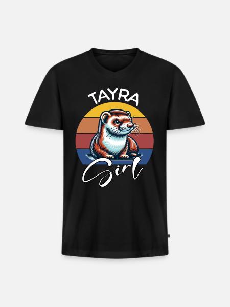 Tayra Fille - T-shirt encolure en V Premium bio Homme - noir