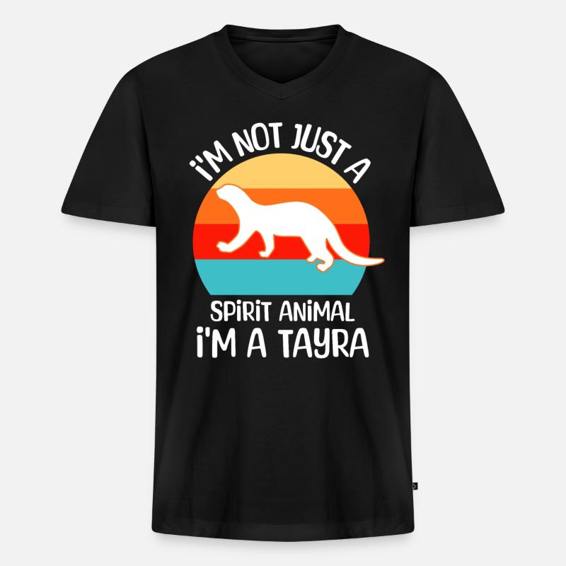 Marder Sprüche - Männer Premium Bio T-Shirt mit V-Ausschnitt - Schwarz