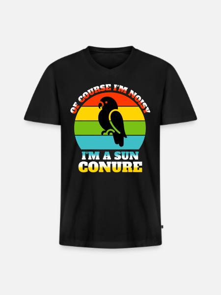 Funny Sun Parakeet Sayings - Men's Premium Organic T-shirt with V-neck - black