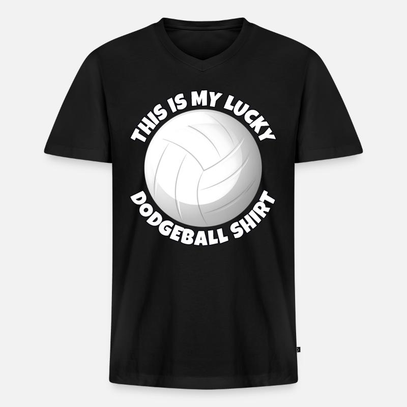 Dodgeball - Männer Premium Bio T-Shirt mit V-Ausschnitt - Schwarz