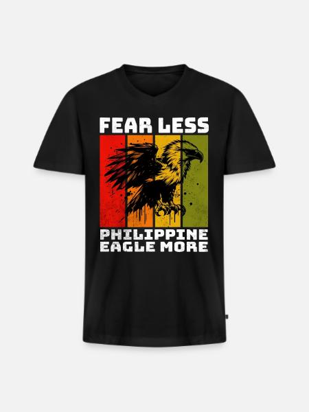 Philippine Eagle Monkey Eagle - Men's Premium Organic T-shirt with V-neck - black