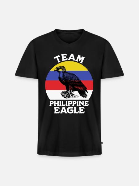 Monkey Eagle Sayings - Men's Premium Organic T-shirt with V-neck - black