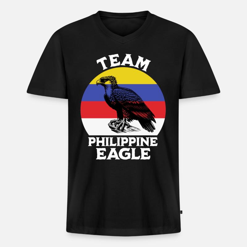 Affenadler Sprüche - Männer Premium Bio T-Shirt mit V-Ausschnitt - Schwarz