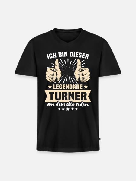 Turner Sprüche - Männer Premium Bio T-Shirt mit V-Ausschnitt - Schwarz
