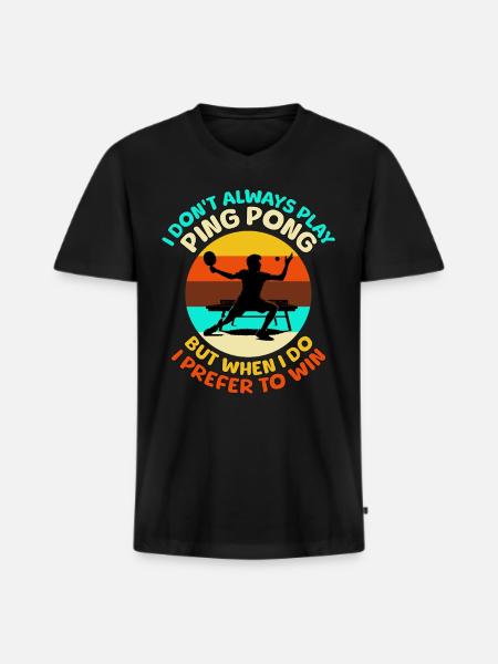 Ping Pong Table Tennis - Men's Premium Organic T-shirt with V-neck - black
