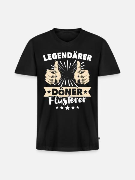 Kebab sayings - Men's Premium Organic T-shirt with V-neck - black