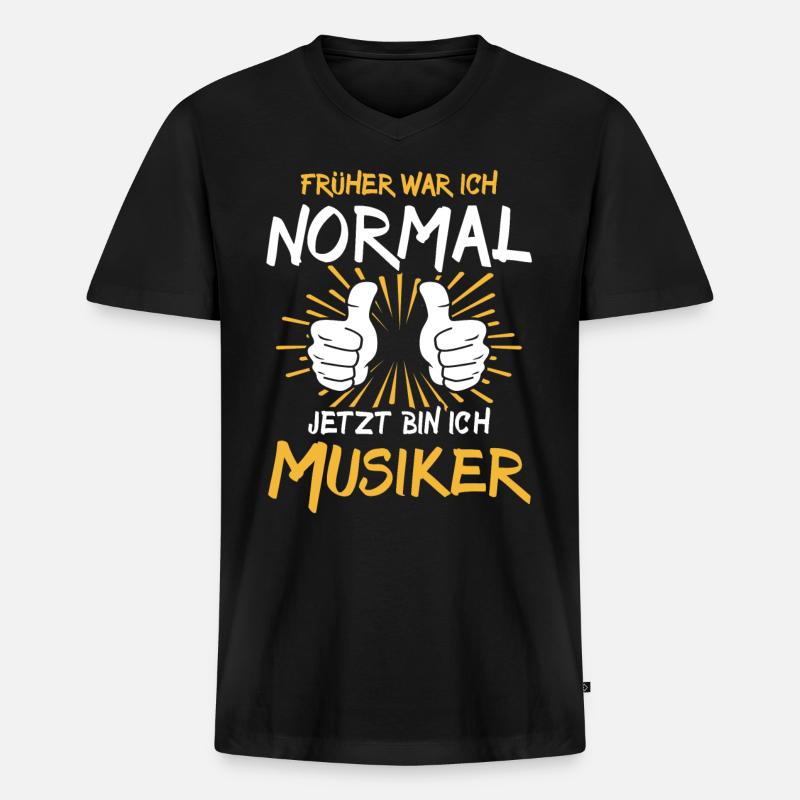 Musiker Spruch - Männer Premium Bio T-Shirt mit V-Ausschnitt - Schwarz