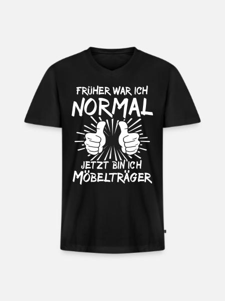 Porte-meubles - T-shirt encolure en V Premium bio Homme - noir