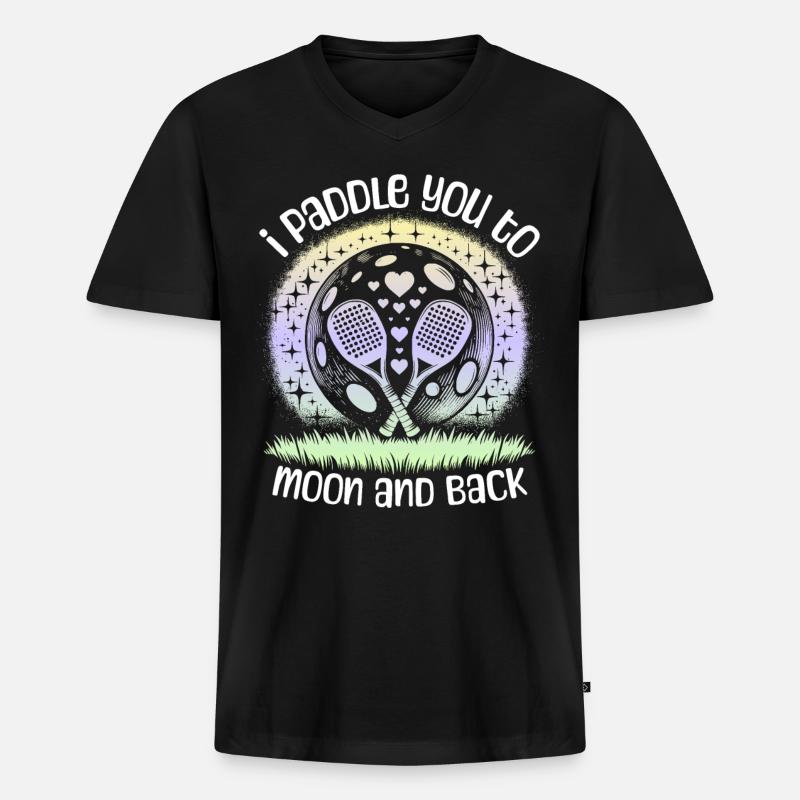 Paddleball Sprüche - Männer Premium Bio T-Shirt mit V-Ausschnitt - Schwarz