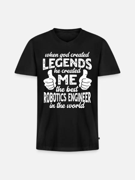 Best Robotics Engineer Legend - Men's Premium Organic T-shirt with V-neck - black