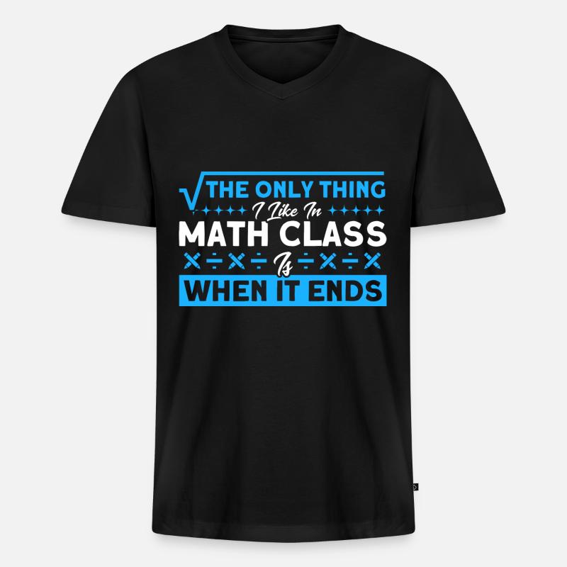 Math Mathematics Science Math Gift - Men's Premium Organic T-shirt with V-neck - black