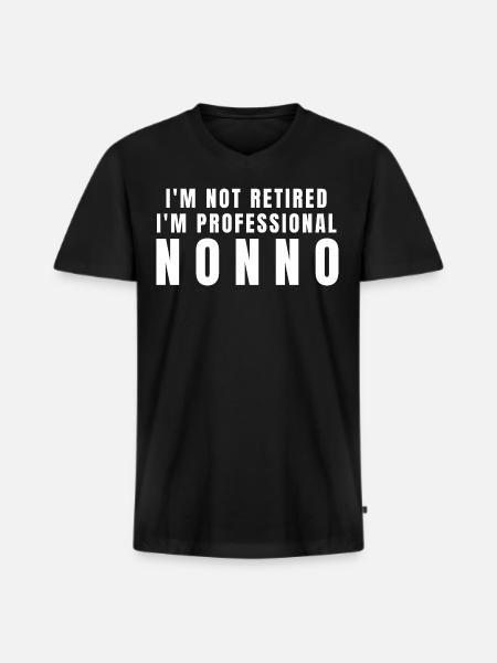 Nonno. Nonno gift - Men's Premium Organic T-shirt with V-neck - black